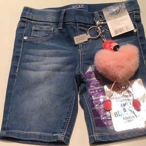 SQZ Stretch Denim Pull On Bike Shorts